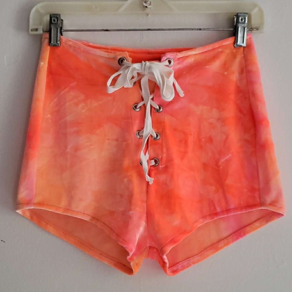 Tie Dye Velvet Hot Pants